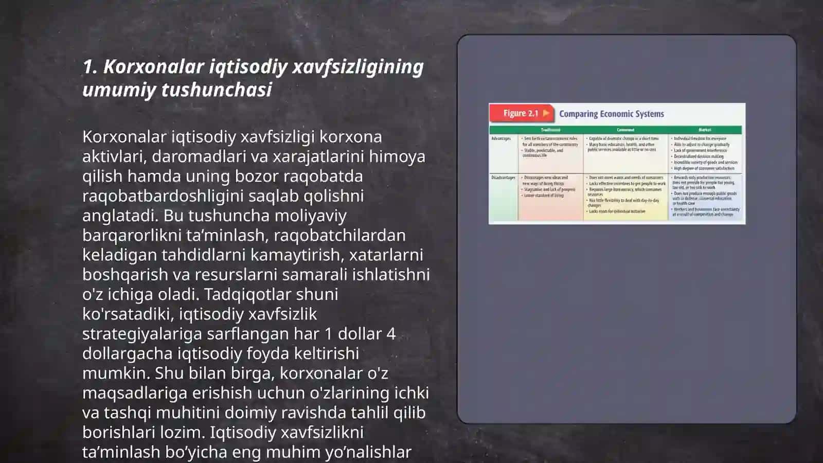 Korxonalarning Iqtisodiy Xavfsizligini Baholashning Iqtisodiy Ko'rsatkichlari va Ularni Baholash Usullari 3