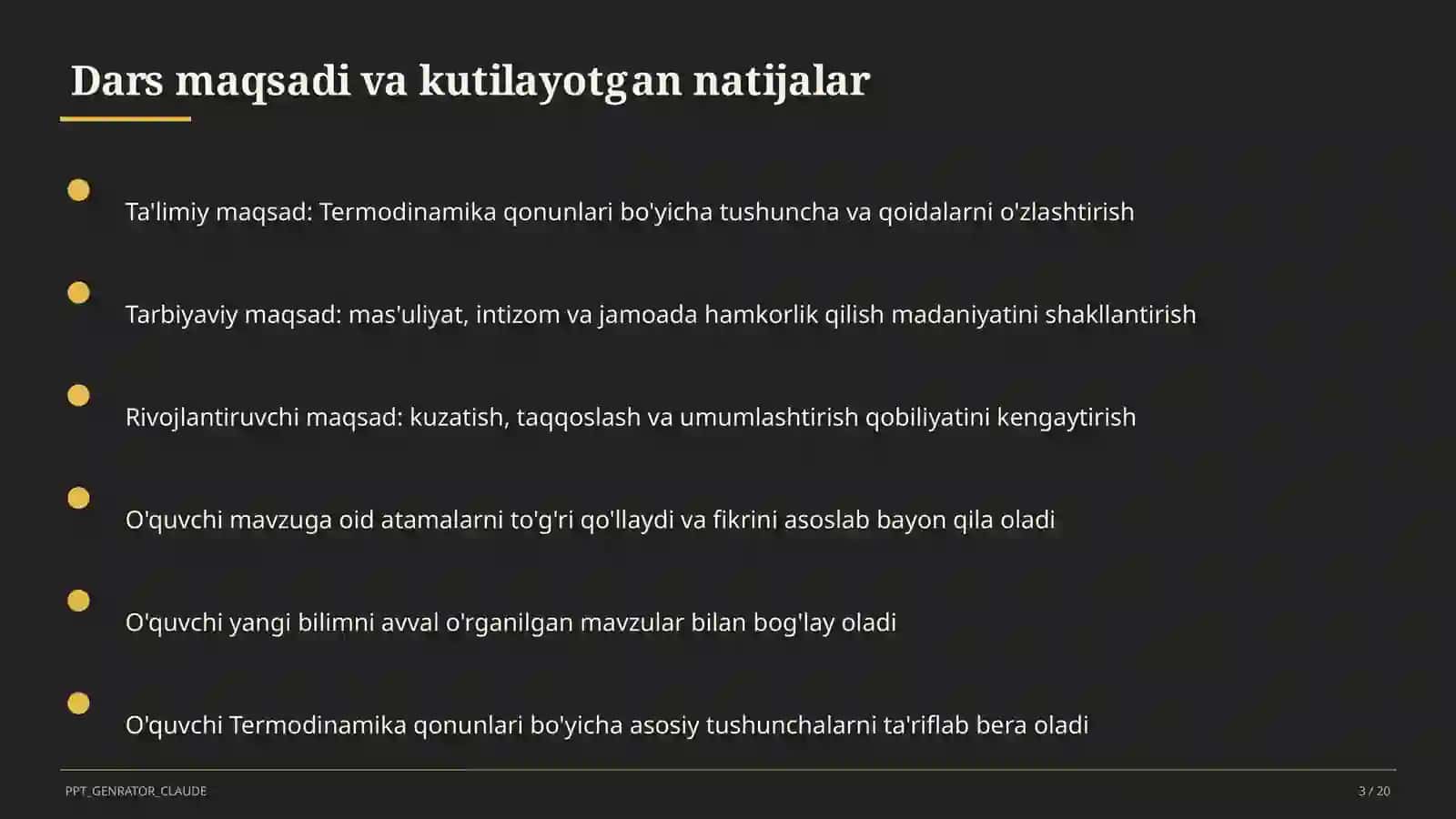 Termodinamika qonunlari (10-sinf) 3