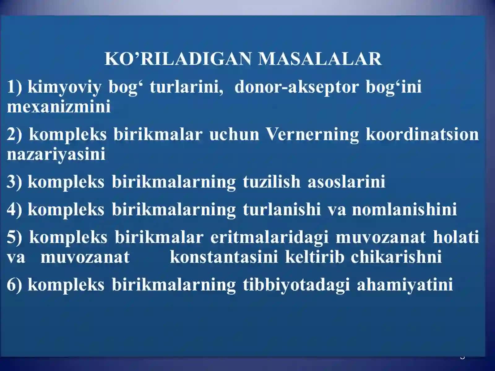 Kompleks birikmalar 3