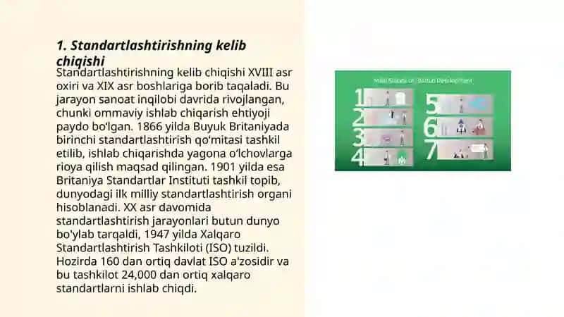 Standartlashtirishning rivojlanish bosqichlari 3