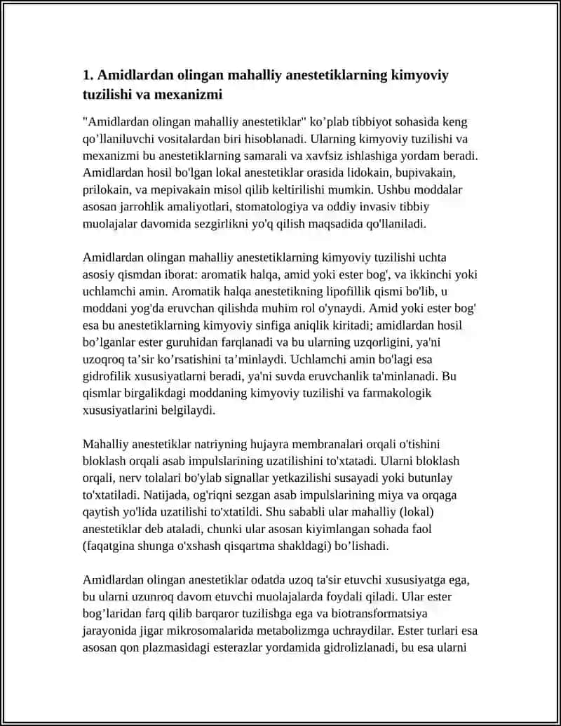 Amidlardan olingan mahalliy anestetiklar 3