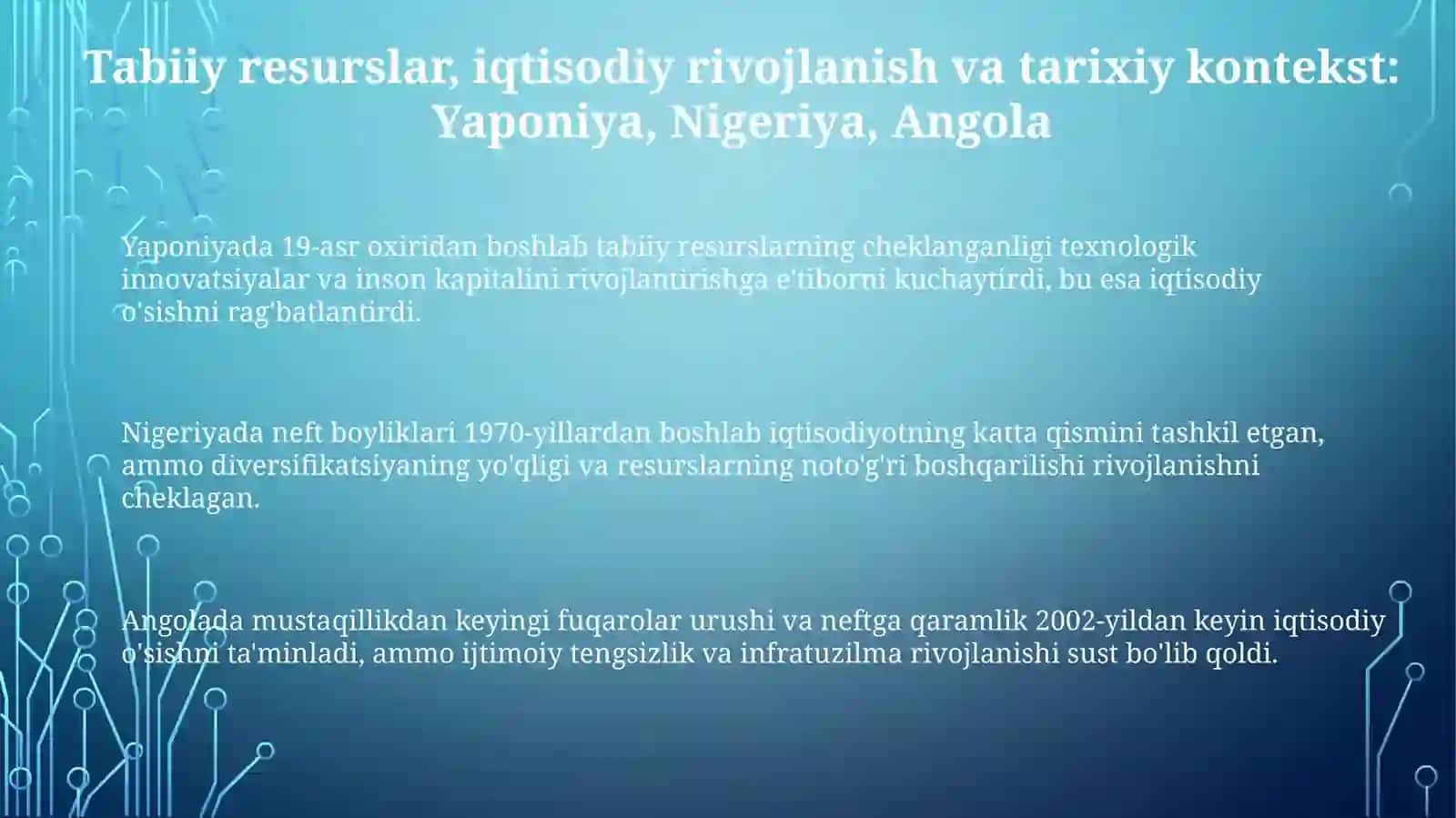 Tabiiy boyliklar va iqtisodiy rivojlanish 3