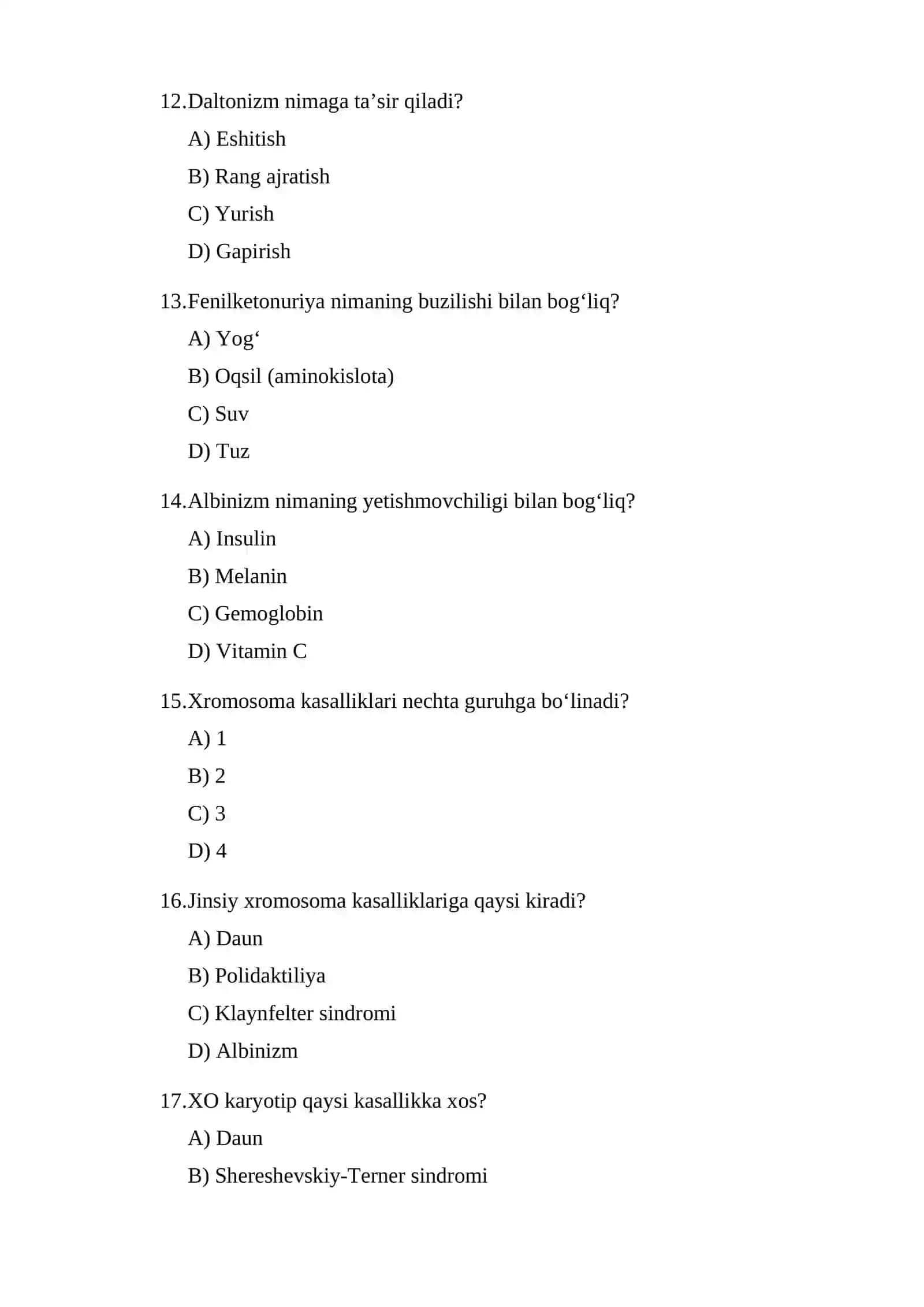 Xromosoma kasalliklari 3