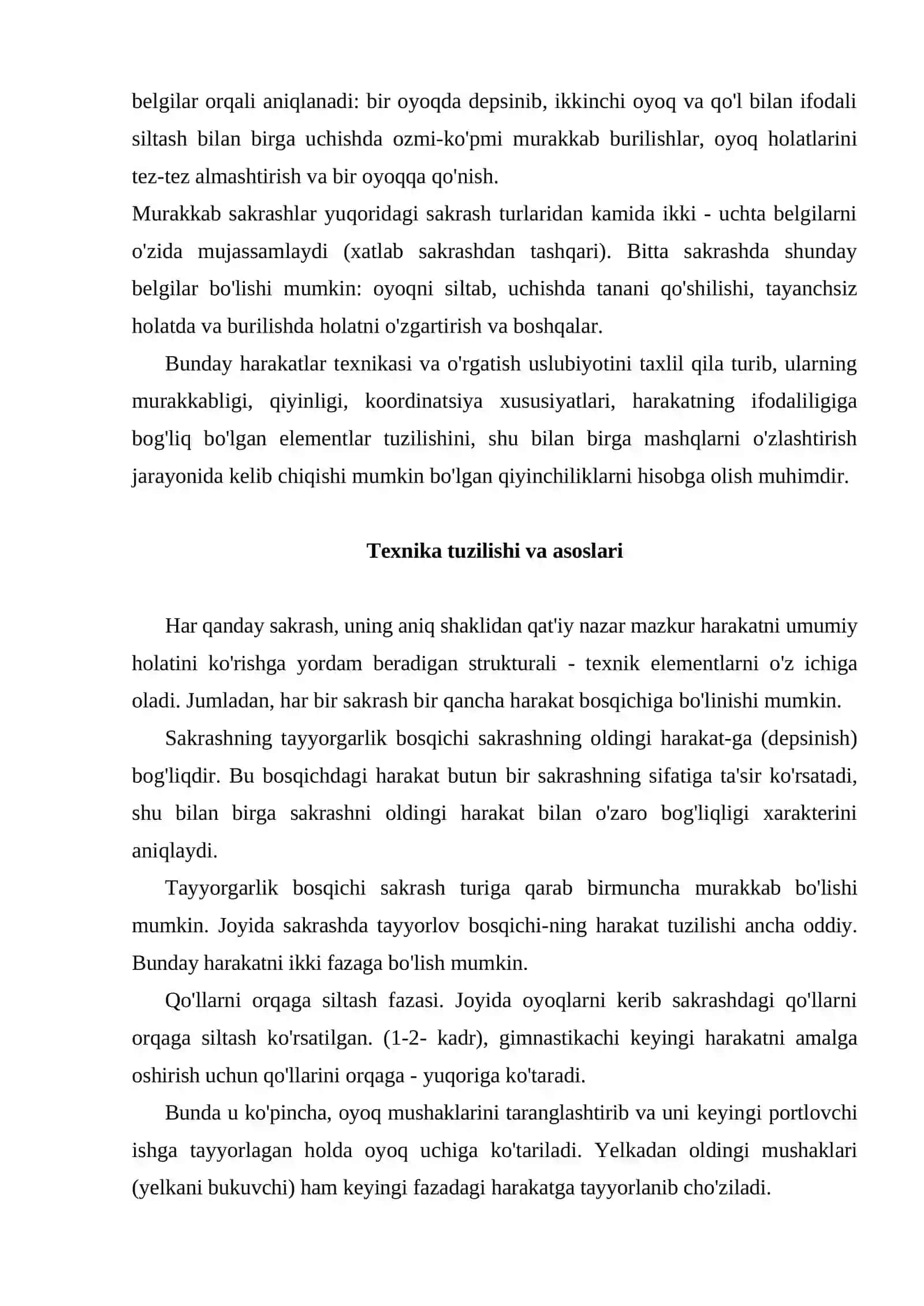 Sakrash texnikasi asoslari va uni o`rgatish uslubiyati 3