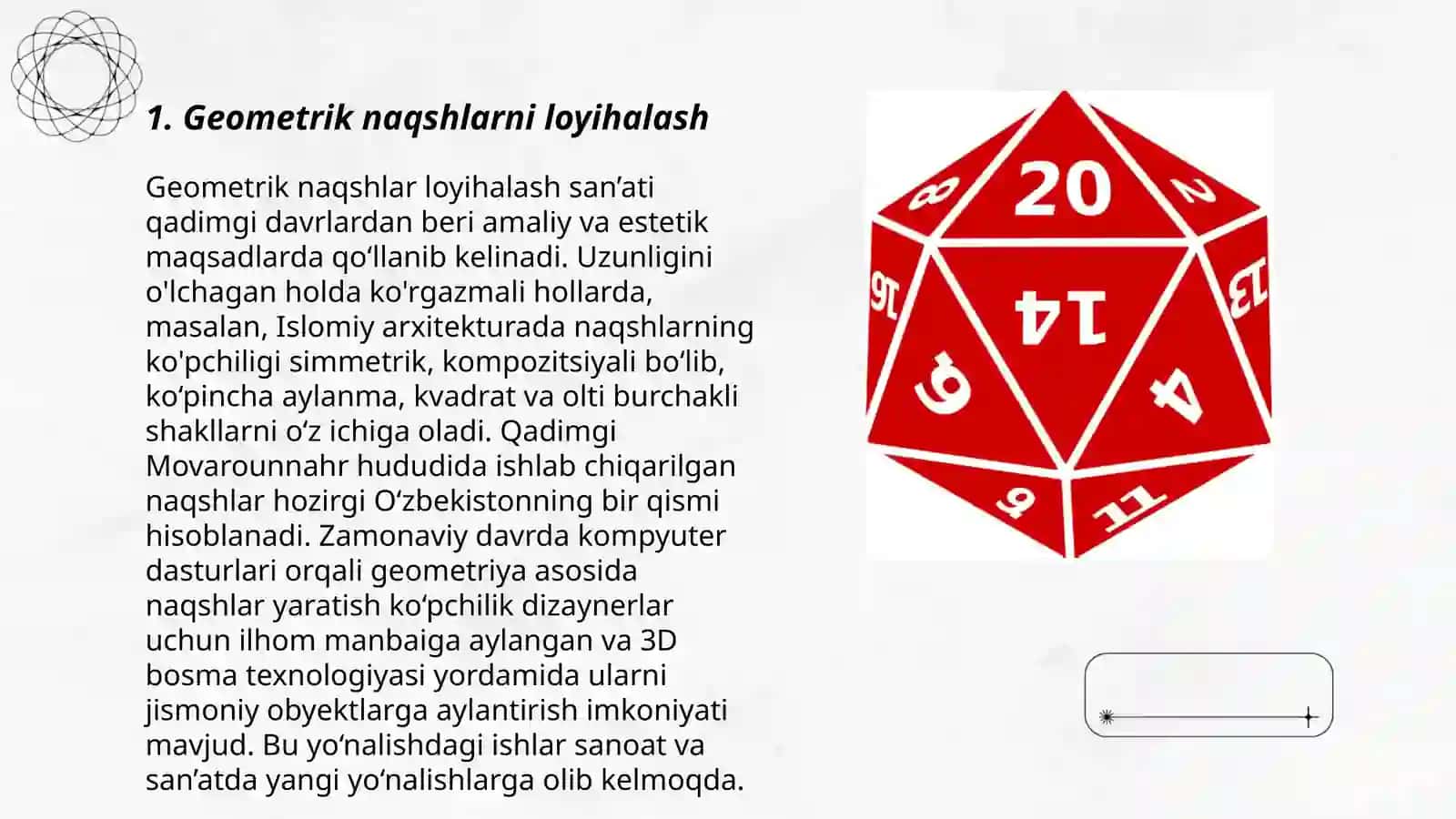 Geometrik oʻsimliksimon zanjirlar chizish va óyish 3