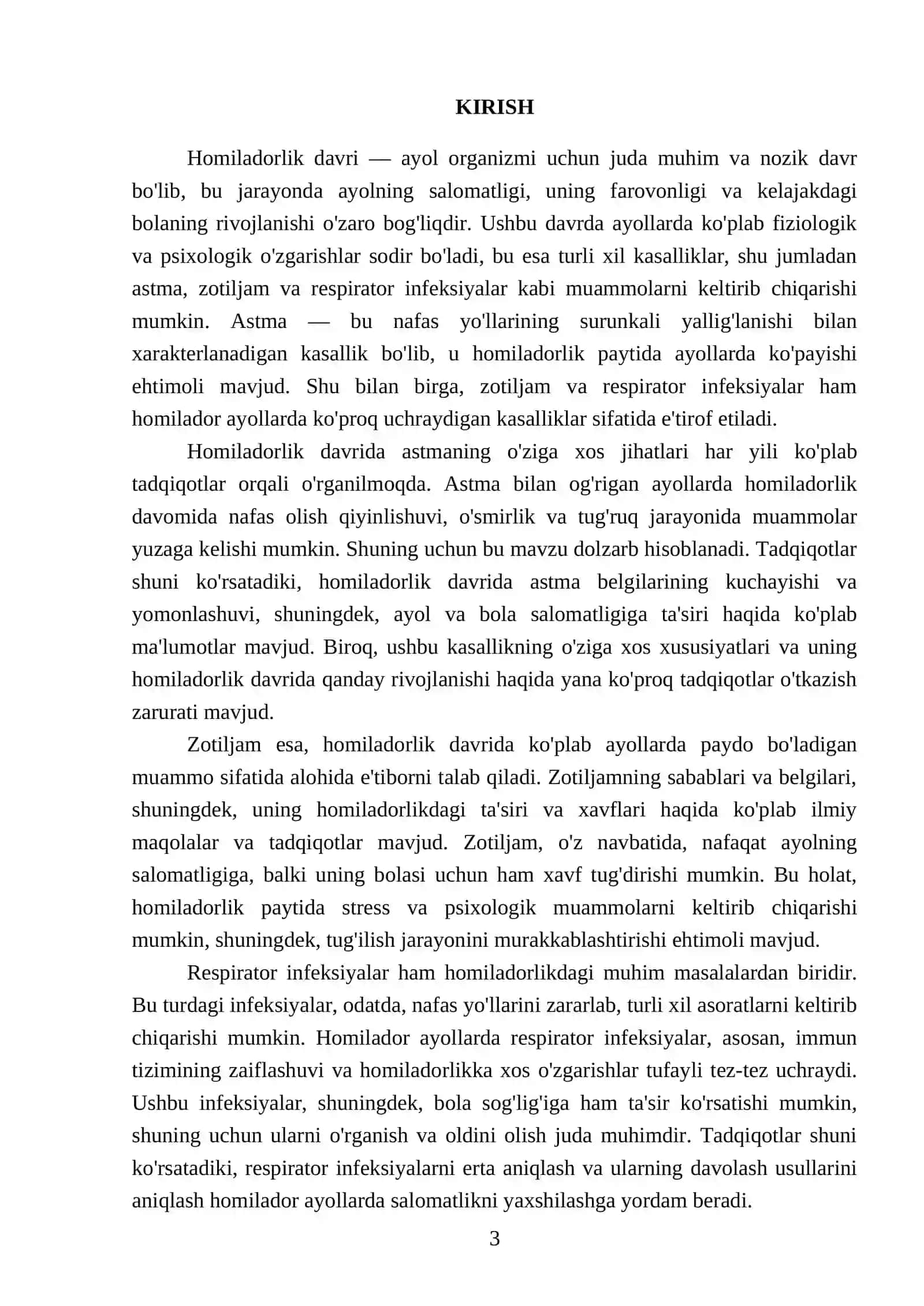 Homiladorlikda asthma. Zotiljam. Respiratory infection 3