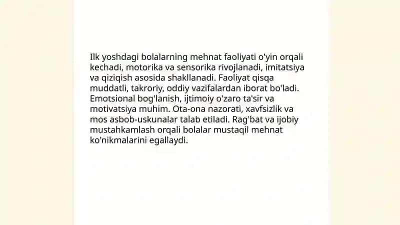 Ilk yoshdagi bolalar mehnat faoliyatining xususiyatlari 3