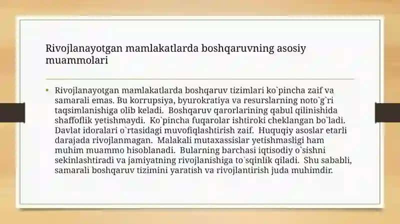 Rivojlangan mamlakatlarda boshqaruv tizimlari 3