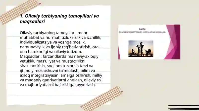 Oilaviy hayot sohasi tarbiya muhiti sifatida 3