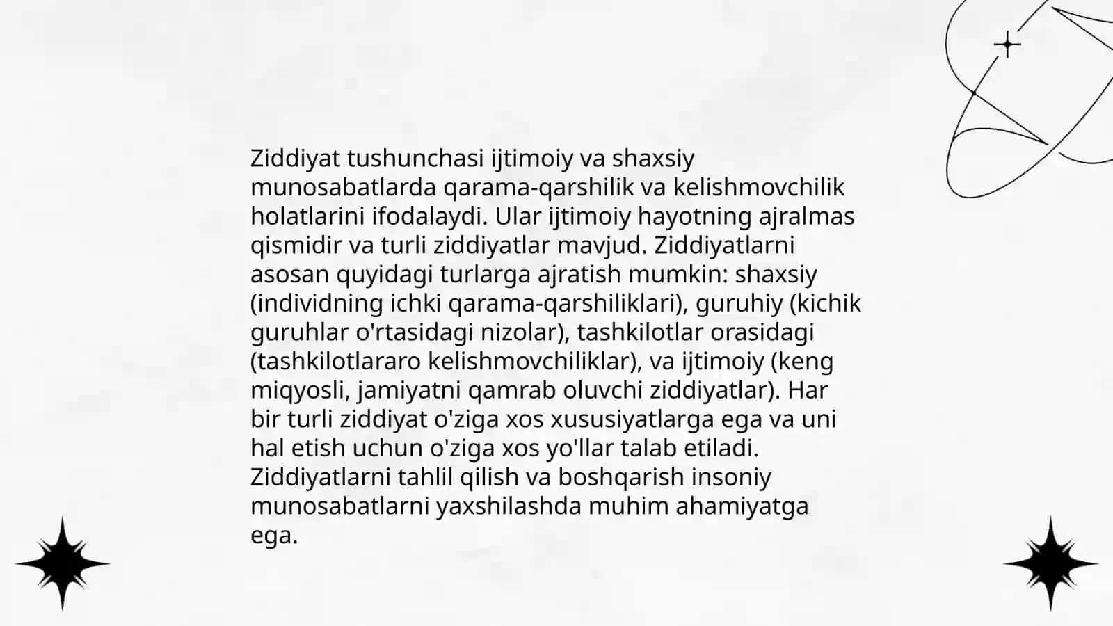 Shaxslararo munosabatlarda ziddiyatli vaziyatlarni bartaraf etish treningi 3