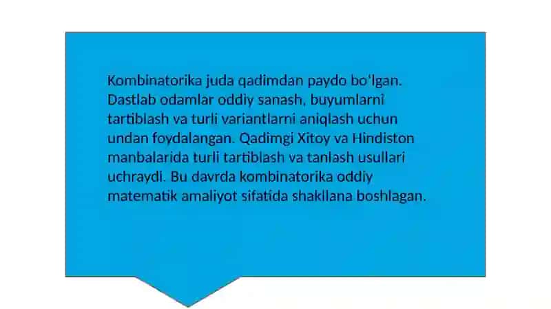 Kambinotorika rivojlanish tarixi 3