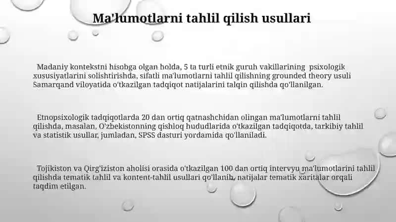 Etnopsixologik tadqiqotlarda qo'llaniladigan metodlar 3