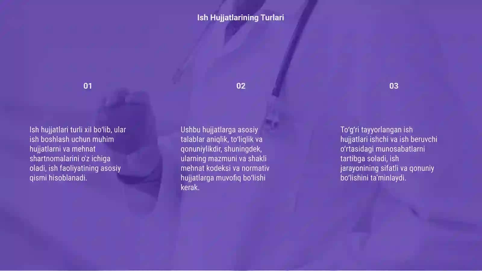 Ish hujjatlari va ularga qo'yiladigan asosiy talablar 3