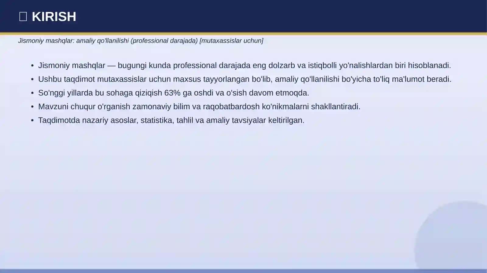 Jismoniy mashqlar: amaliy qo'llanilishi (professional darajada) [mutaxassislar uchun] 3