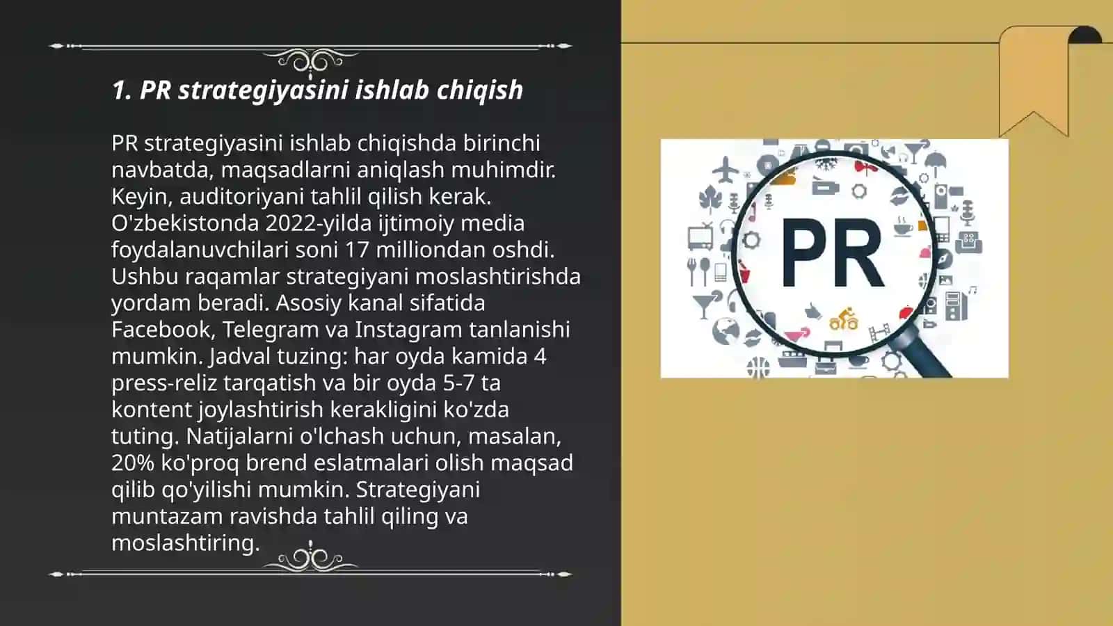 PR strategiyasini ishlab chiqish 3