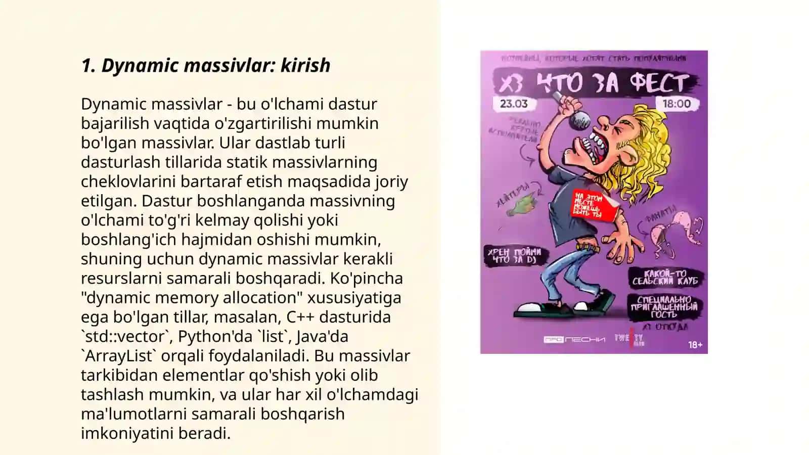 Dynamic massivlar 3