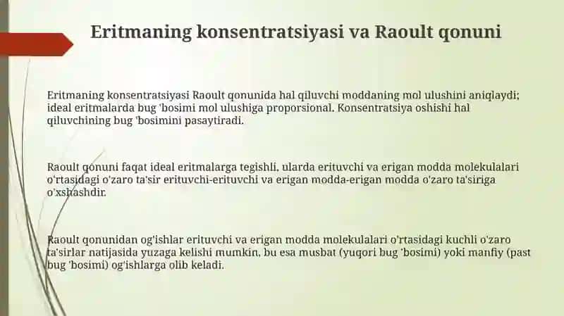 Eritmalarning kolligativ xossalari 3