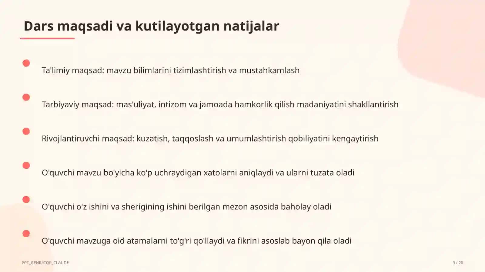 Zamonaviy dars ishlanmasini tuzish 3