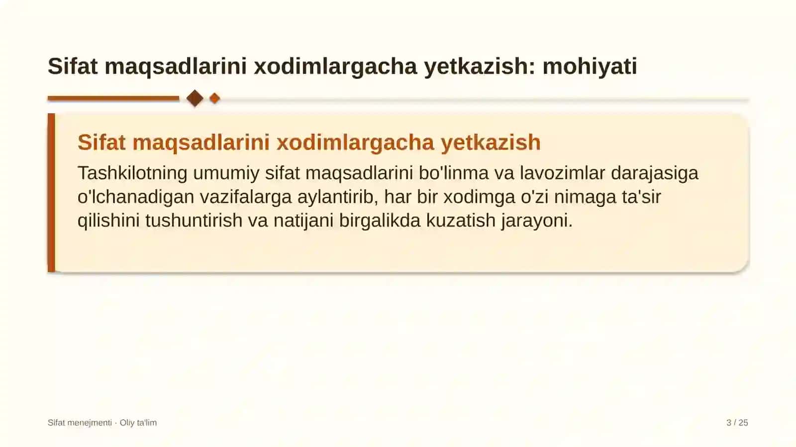 buxgalteriya xizmatlarida sifat maqsadlarini xodimlargacha yetkazish 6859 3