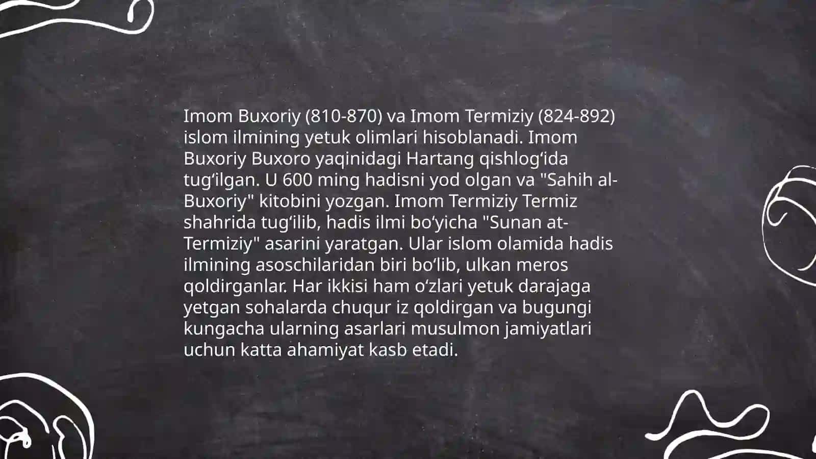Imom Buxoriy va Imom Termiziyning hadis ilmiga qoʻshgan hissalarini qiyosiy tahlili 3