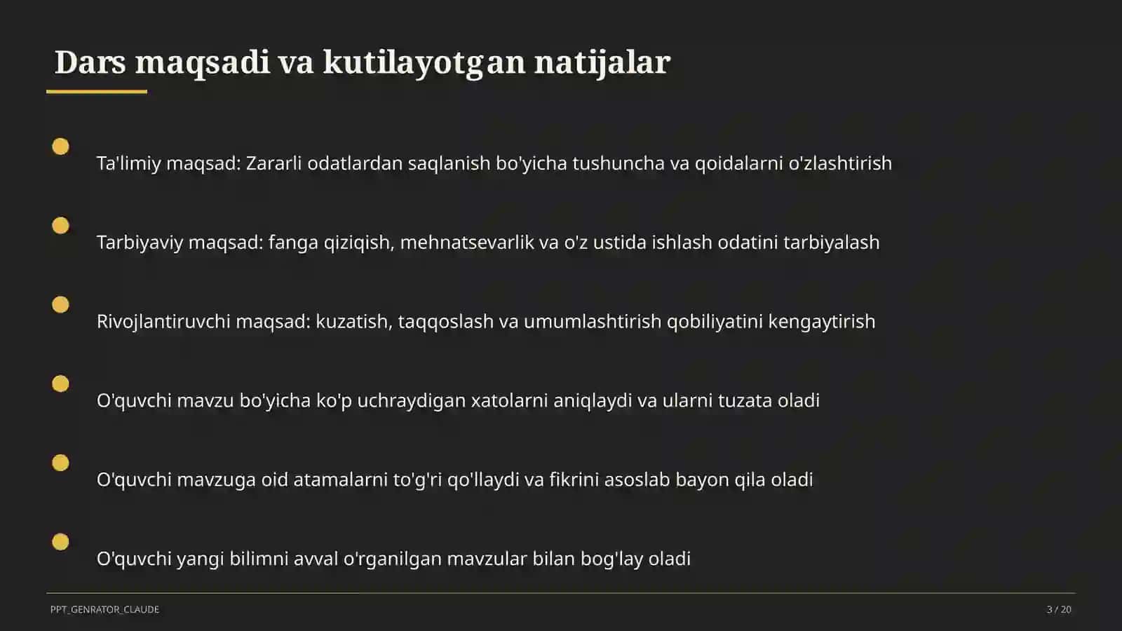 Zararli odatlardan saqlanish (7-sinf) 3