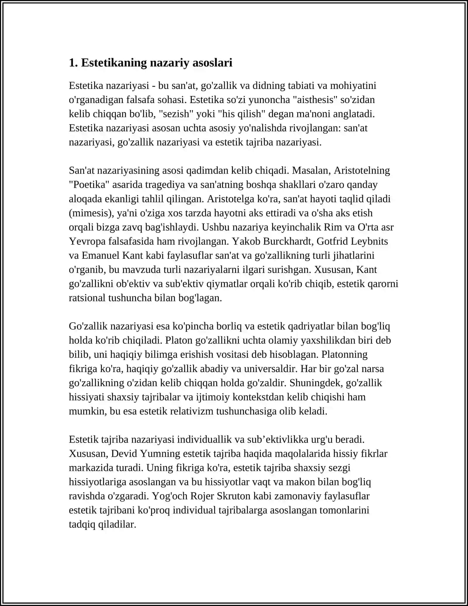 FALSAFADA ESTETIKA 3