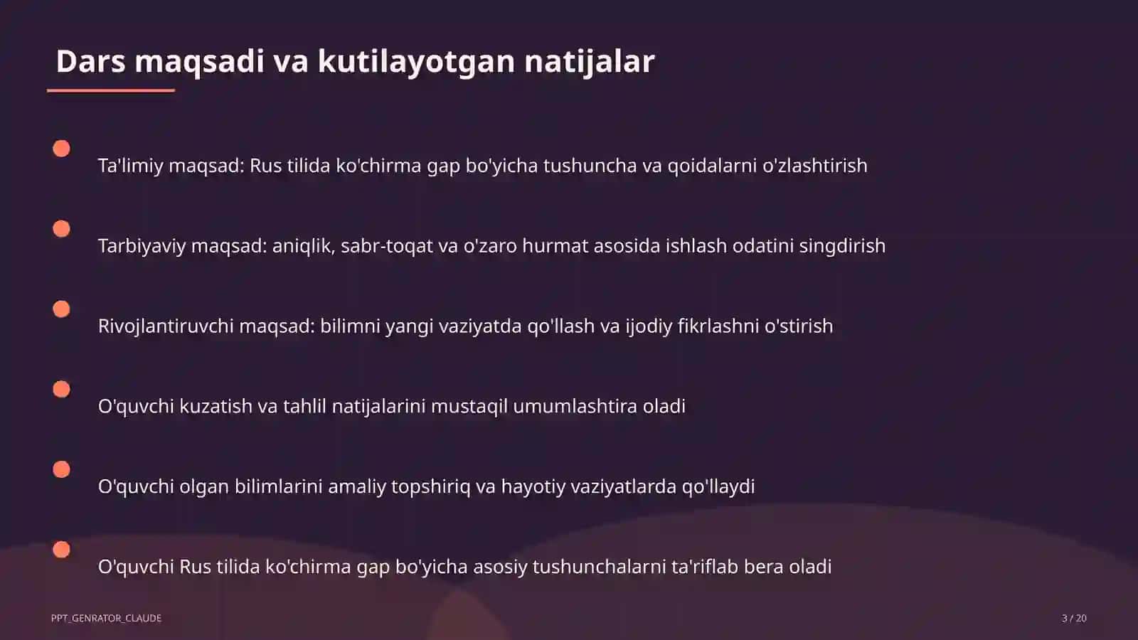 Rus tilida ko'chirma gap (9-sinf) 3