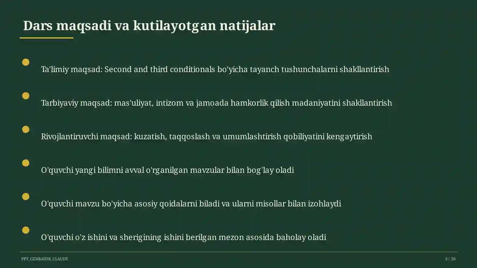 Second and third conditionals (10-sinf) 3