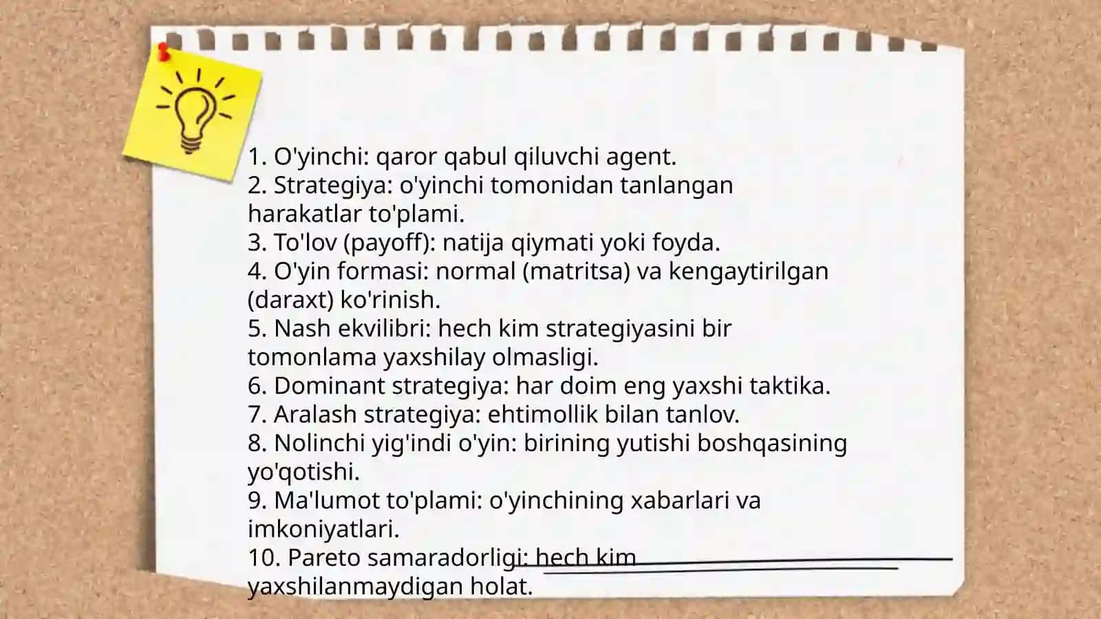 O'yin nazariyasi va olimlarning o'yin haqidagi qarashlari 3