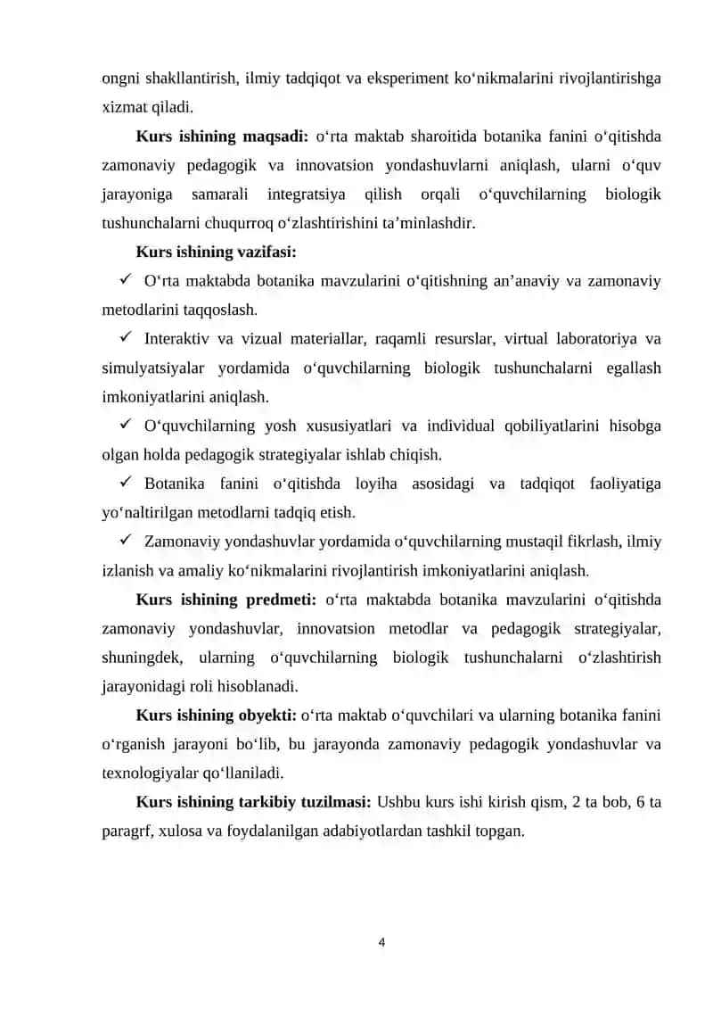 Botanika Mavzularini O'qitish 3
