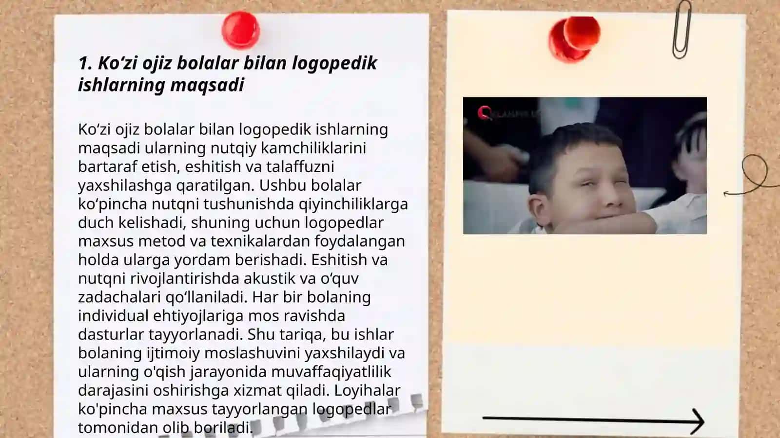 Koʻzi ojiz, aqli zaif bolalar bilan olib boriladigan logopedik ishlarning oʻziga xos xususiyatlari 3