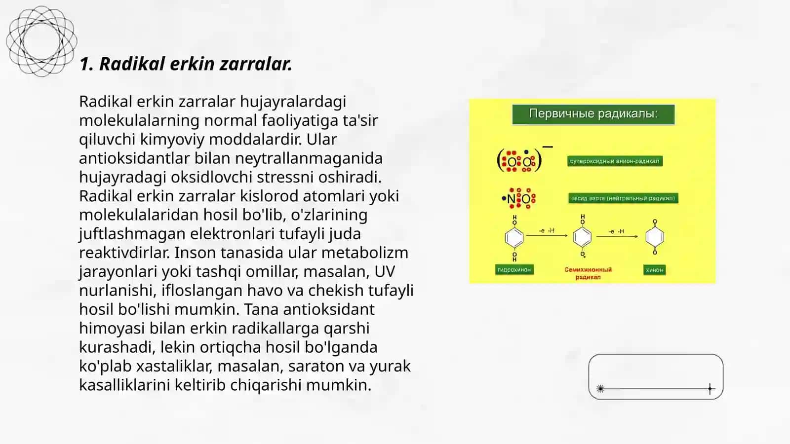 Radikal erkin zarralar 3