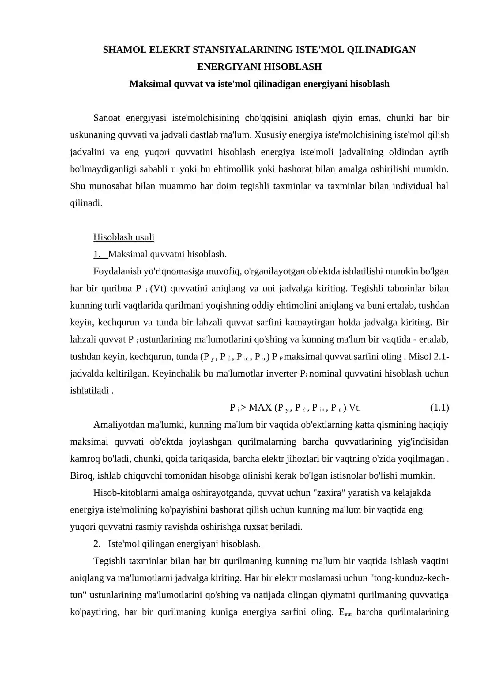 13-variant SHAMOL ENERGETIKASI fanidan KURS LOYIXASI 3