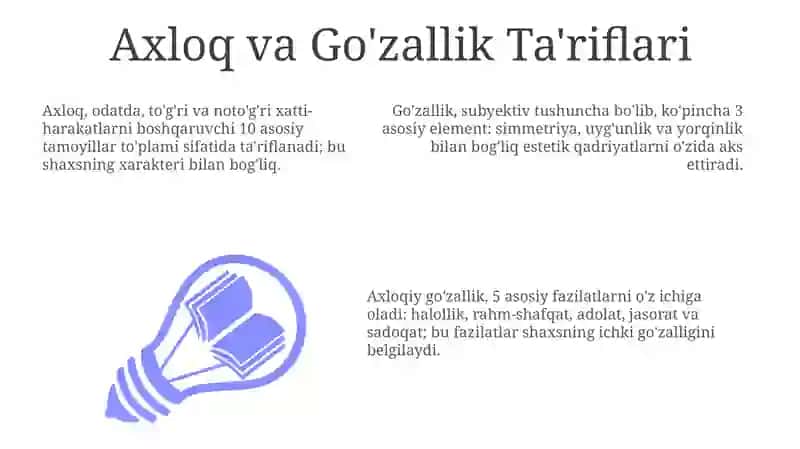Axloq va Go'zallik: Asosiy Tushunchalar 3