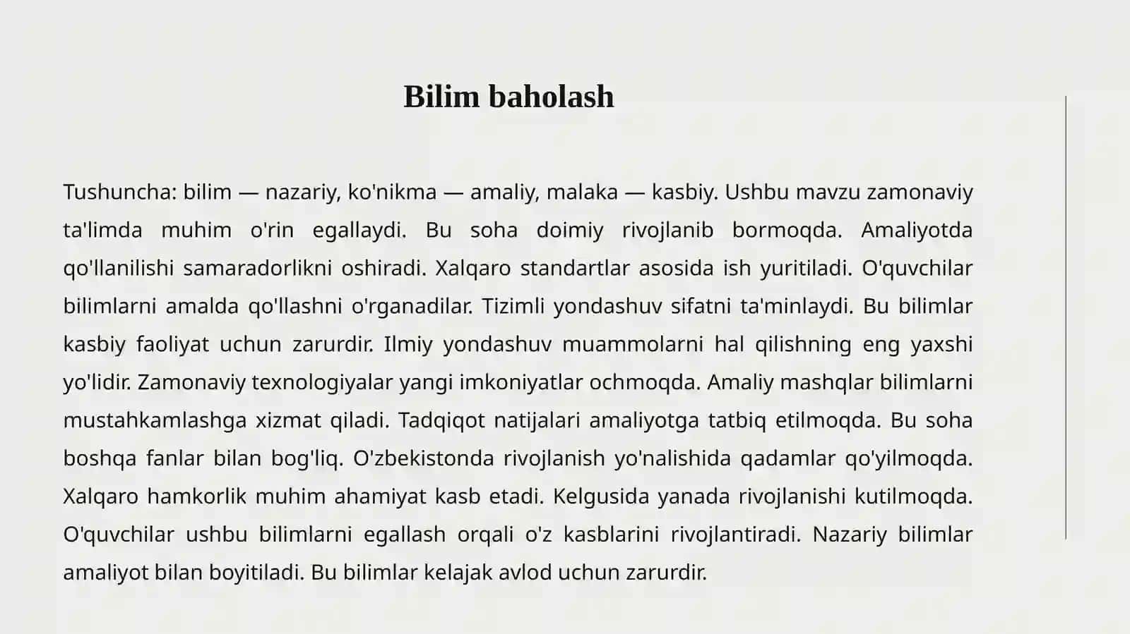 BAHOLASH TIZIMI 3