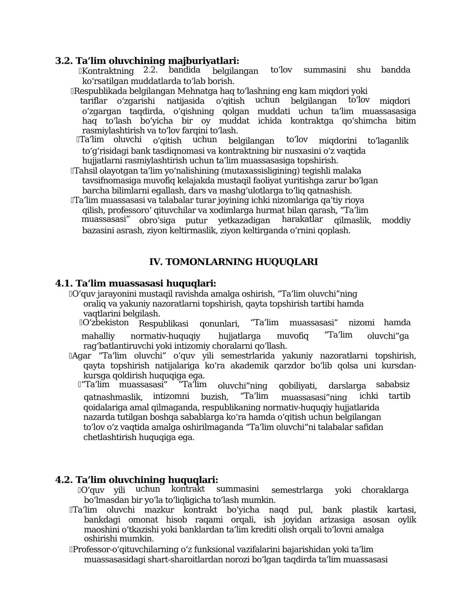 Ta'lim muassasi to’lov-kontrakt shakli va mablag‘larni taqsimlash 3