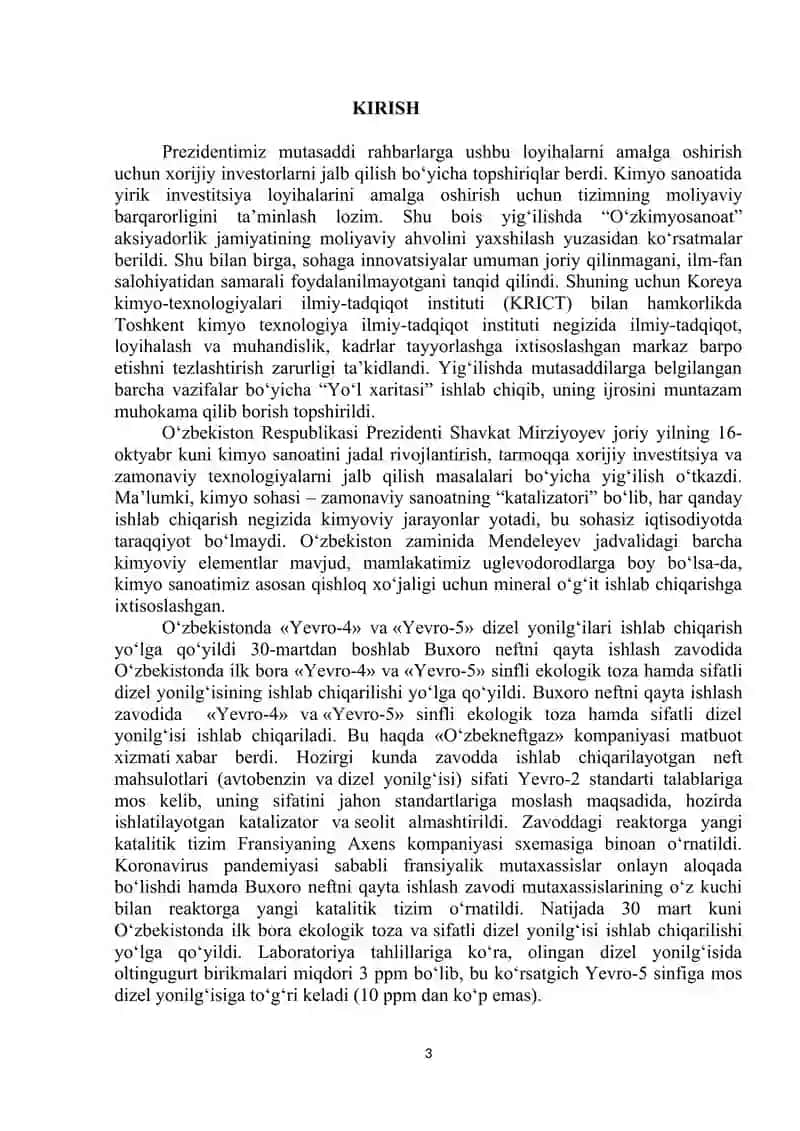 Havo tarkibidan benzin bug`larini aktiv ko`mir yordamida ushlab qolish uchun mavhum qaynash qatlamli adsorbsion kalonnani hisoblang va loyihalang 3