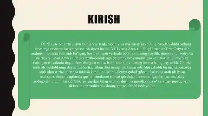 IX-XII ASRLAR FAN VA MADANIYATNING YUKSALISHINI TA’MINLAGAN SHART-SHAROITLAR 3