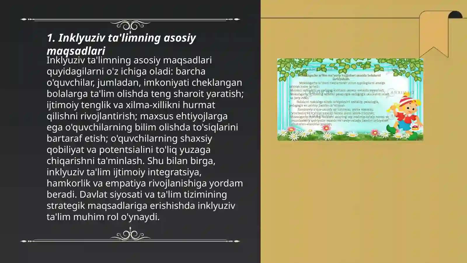 Inklyuziv taʼlimning maqsadi, vazifalari,mazmuni va mohiyati 3