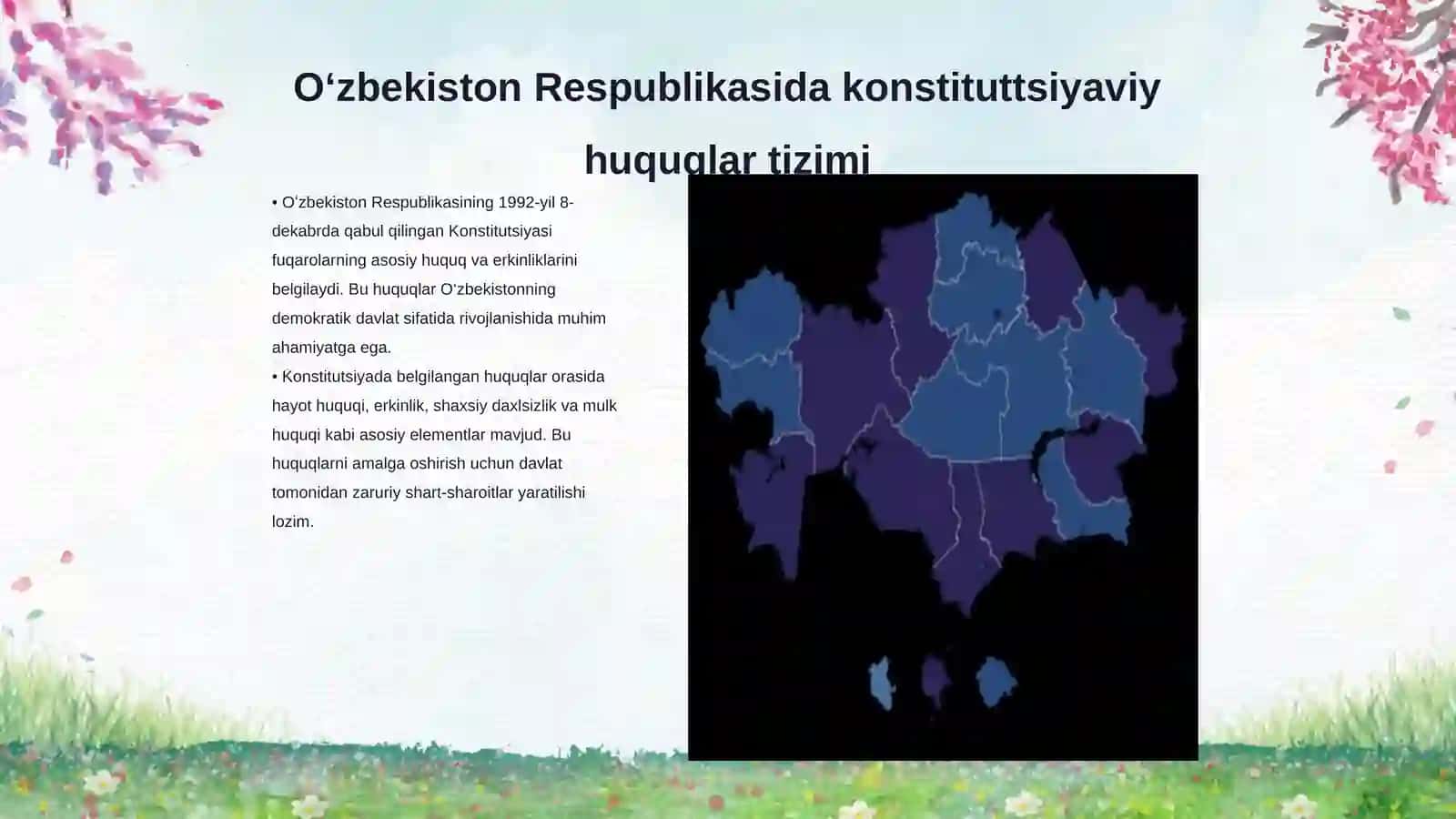 Oʻzbekiston Respublikasida fuqarolarning konistitutsiyaviy huquq va erkinliklari tushunchasi 3