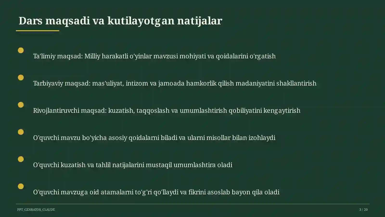 Milliy harakatli o'yinlar (4-sinf) 3