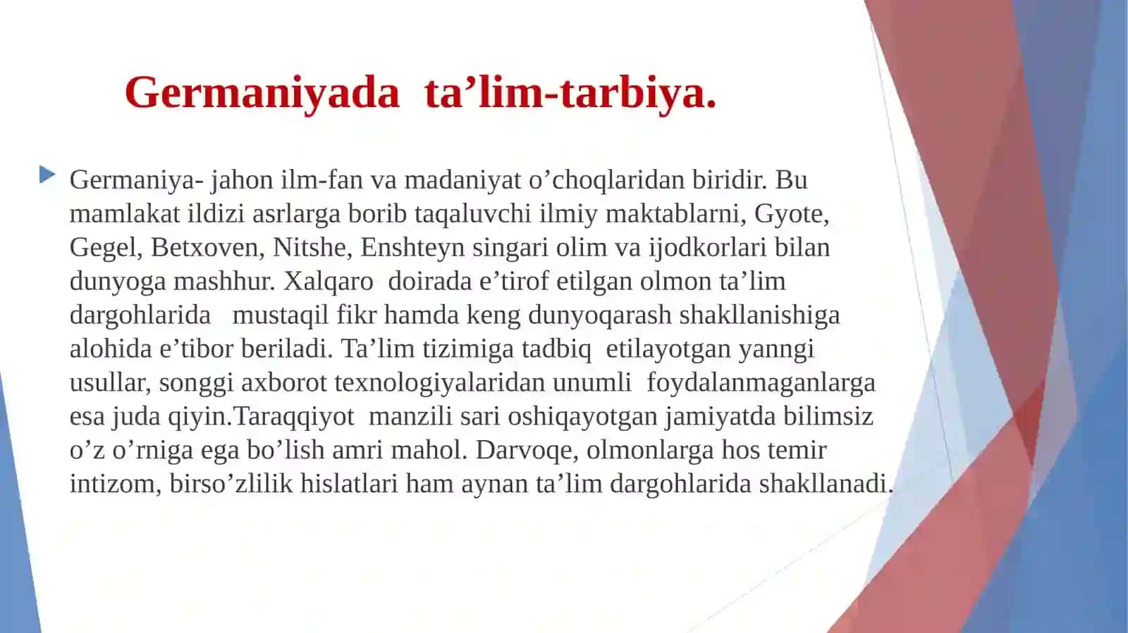 Germaniya va Fransiyada ta’lim tizimlari 3