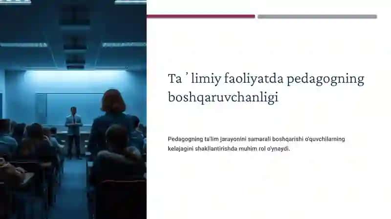 Taʼlimiy faoliyatda pedagogning boshqaruvchanligi 3
