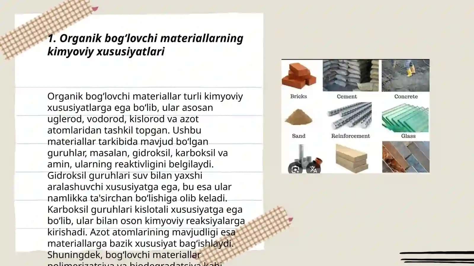 Organik bogʻlovchi materiallar va ulardan yoʻl qurilishida foydalanish 3