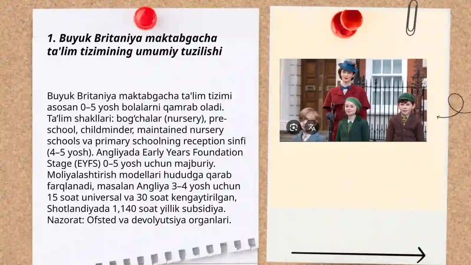 Buyuk Britaniya Maktabgacha ta'lim tizimi 3