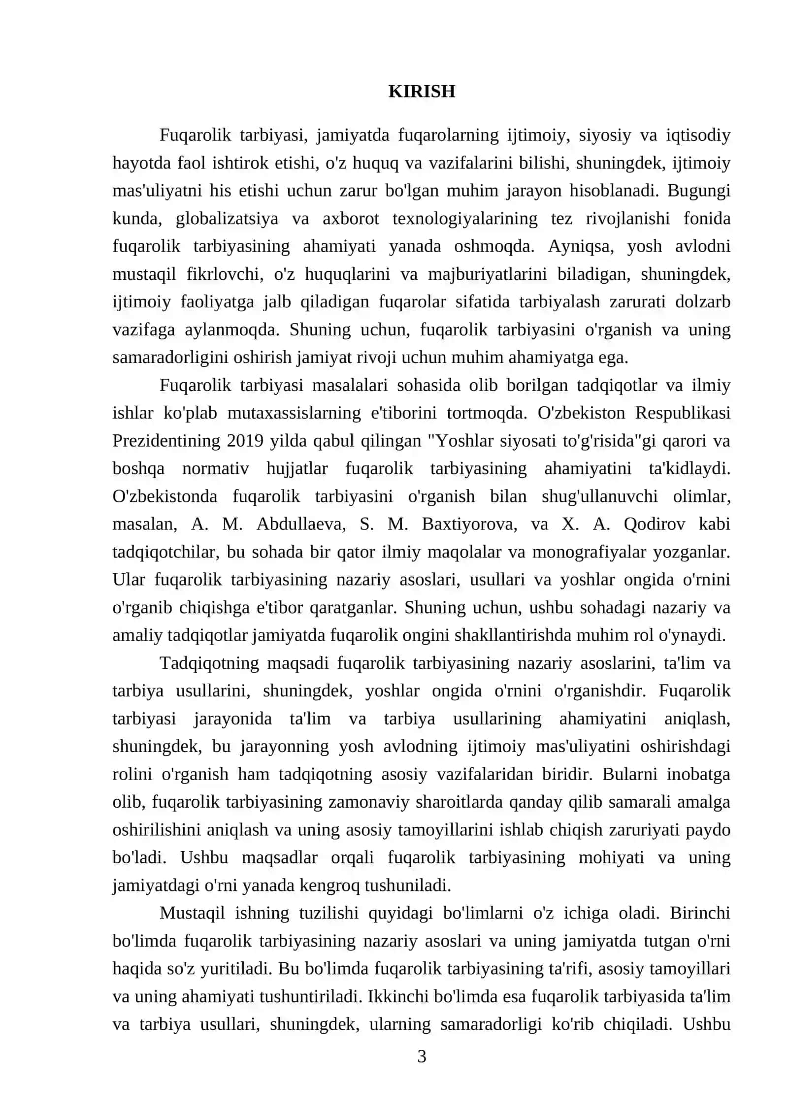 MUSTAQIL ISHI (Fuqarolik tarbiyasi) 3