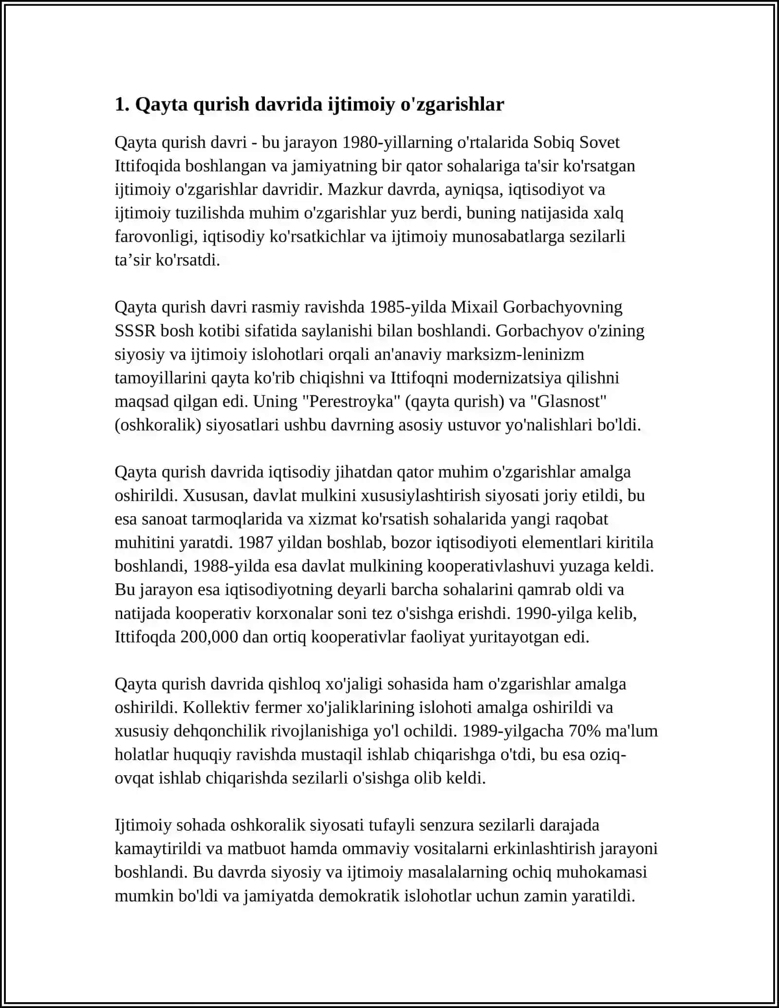 QAYTA QURISH YILLARIDA OʻZBEKISTONDAGI IJTIMOIY-SIYOSIY VAZIYAT 3
