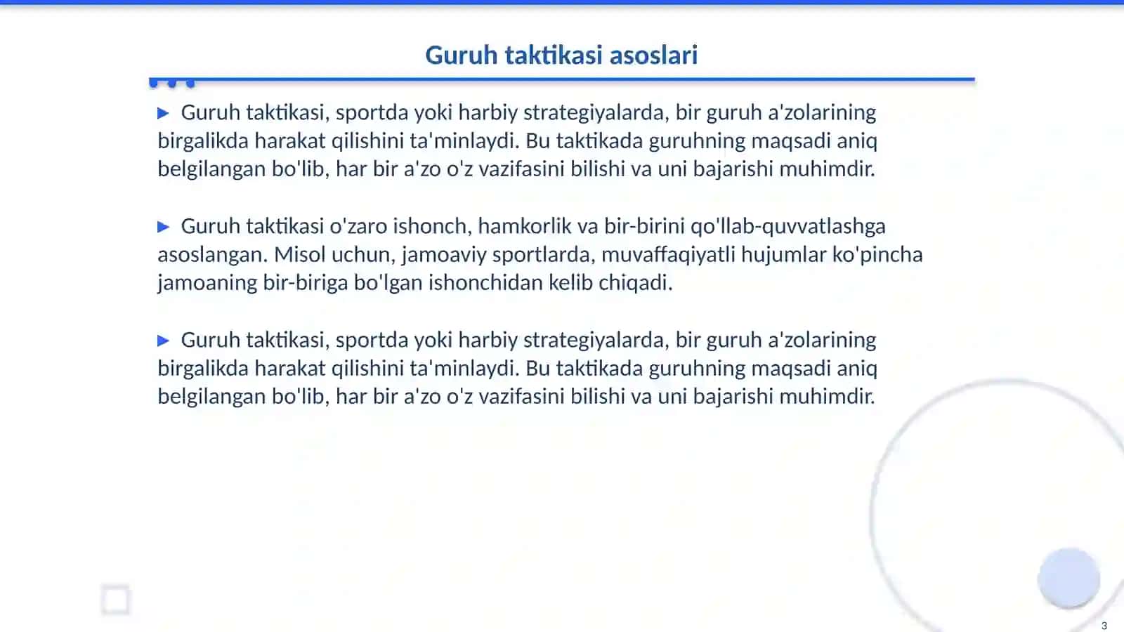 Hujumda GURUH taktikasini mustahkamlash 3