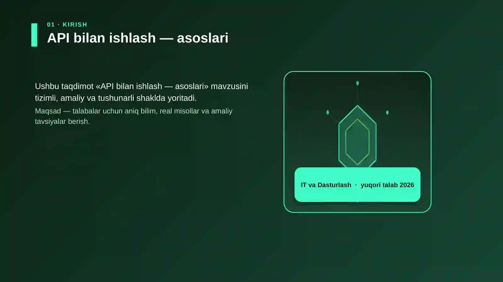 API bilan ishlash — asoslari 3