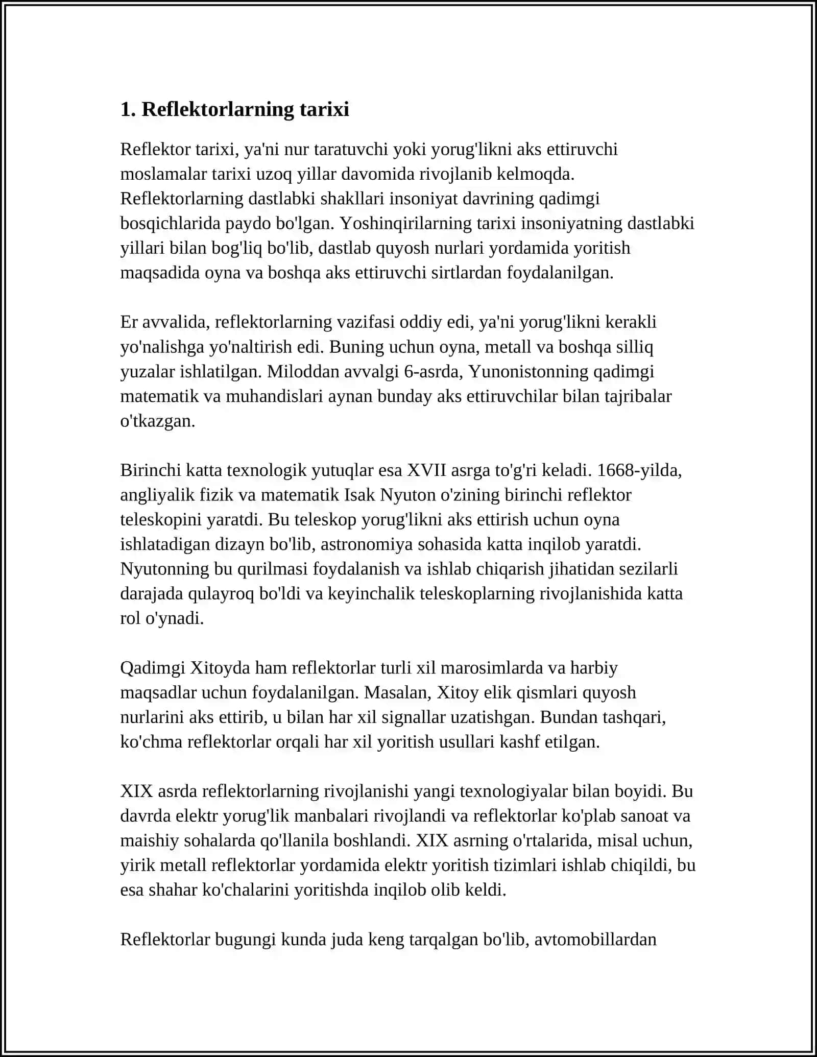 REFLEKTOR XATI HARAKATLAR 3